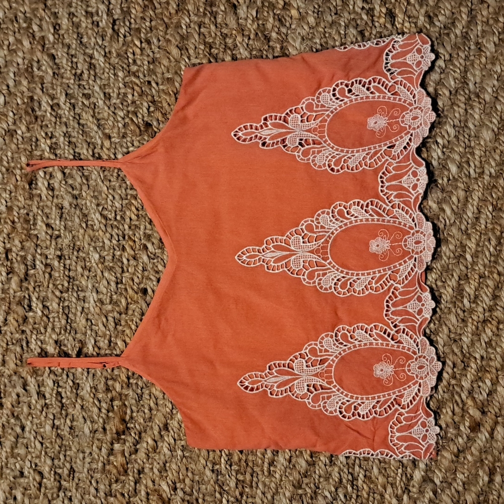 Chelsea and Violet  Cropped Embroidered Camisole